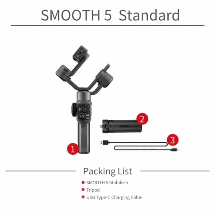 Zhiyun glatt 5 3-Achs-glatter 5-Gimbal-Telefon-Handheld-Stabilisator – Bild 2