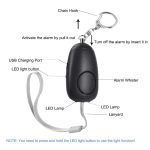 BJY-08 130 dB Dual Bright LEDs Persönlicher Alarm Frauen Selbstverteidigungsalarm – Bild 3
