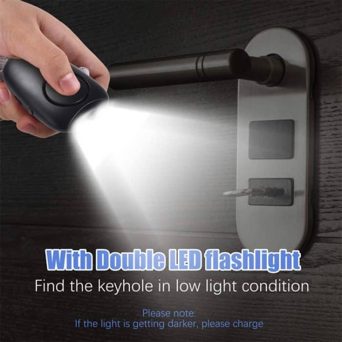 BJY-08 130 dB Dual Bright LEDs Persönlicher Alarm Frauen Selbstverteidigungsalarm – Bild 6