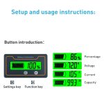 2 m 50 A 12 V 48 V Digitalanzeige DC-Strom Voltmeter Blei-Säure-Lithium-Batterie-Lademesser – Bild 5