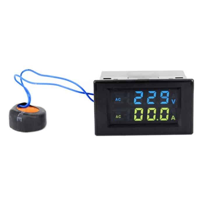 DIY0572B.jpg D85-2042A 110 V 220 V 380 V 100 A Digital AC Voltmeter Amperemeter Strom Ampere Volt Meter LCD Panel Monitor – Bild 1