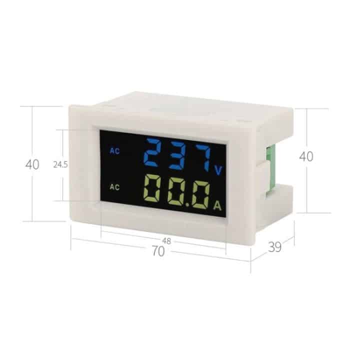D85-2042A 110 V 220 V 380 V 100 A Digital AC Voltmeter Amperemeter Strom Ampere Volt Meter LCD Panel Monitor – Bild 4
