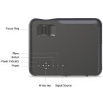 DH-A10 5,8-Zoll-LCD-Bildschirm 4200 Lumen 1280 x 800P HD Smart-Projektor mit Fernbedienung, Android 6.0 OS, unterstützt WiFi, Bluetooth, HDMIx2, USBx2, VGA, AV IN/RCA, RJ45, LAN – Bild 15