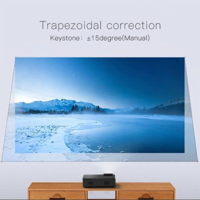 CM1 5,8-Zoll-LCD-TFT-Bildschirm 280 Lumen 1280 x 768P Smart-Projektor, unterstützt HDMIx2, USB, SD, VGA, AV, TV, Audioausgang – Bild 4