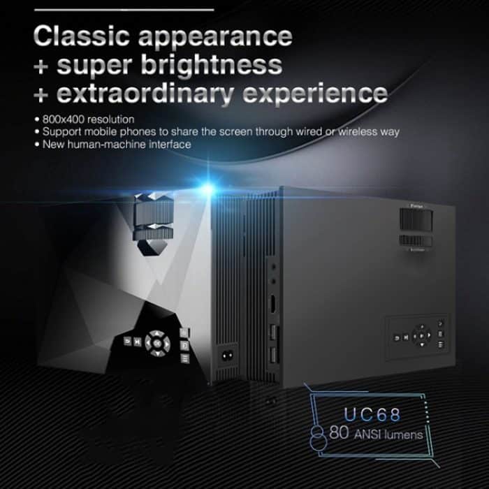 UC68 80ANSI 800x400 Heimkino Multimedia HD 1080P LED-Projektor, unterstützt USB / SD / HDMI / VGA / IR – Bild 6