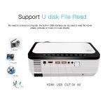 Wejoy L6 5 Zoll 200 ANSI Lumen 1920 x 1080P HD Smart Projektor, Unterstützung 1 x AV / 1 x VGA / 1x HDMI / 2 x USB, normale Version – Bild 4