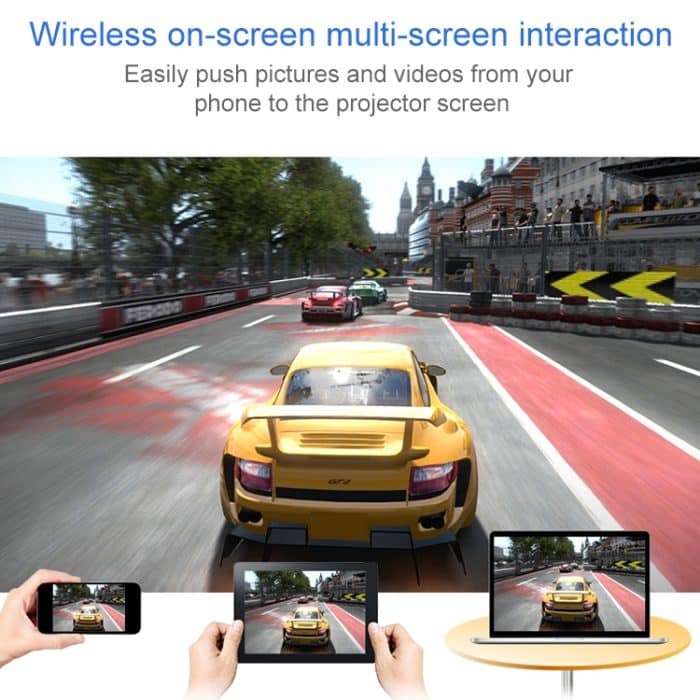 VS626 Android 3500ANSI Lumen 1080*720 Auflösung LED+LCD-Technologie Smart-Projektor, unterstützt AV / HDMI / SD-Karte / USB / VGA, Android – Bild 7