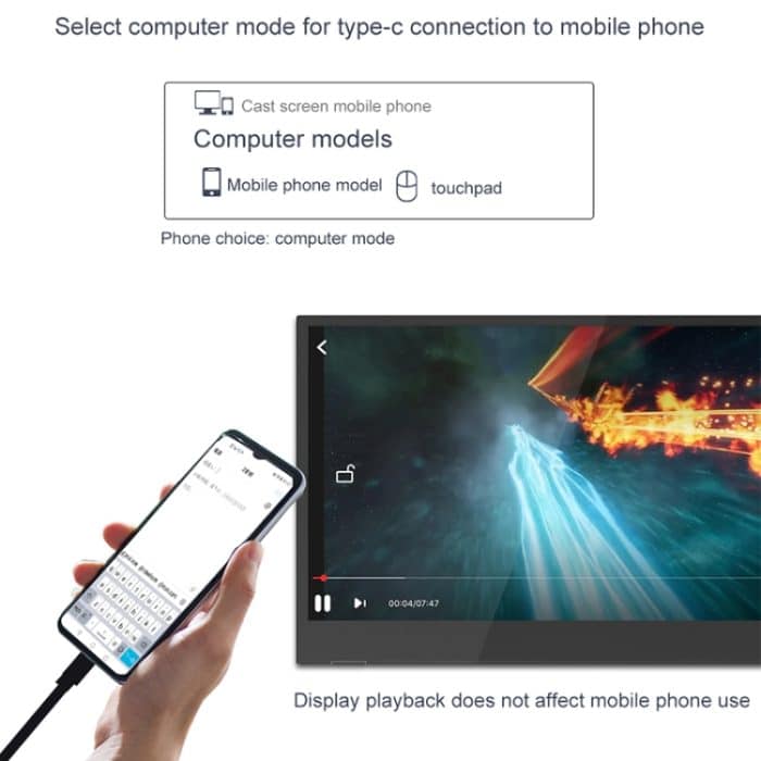 M8 14-Zoll 1080P Ultradünnes tragbares HD-Display mit schmaler Kante – Bild 11