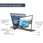 M8 14-Zoll 1080P Ultradünnes tragbares HD-Display mit schmaler Kante – Bild 7