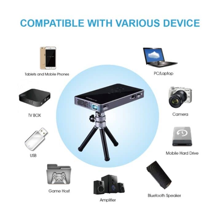 P8I 854x480 100LM Mini Tragbarer Multimedia-DLP-Projektor – Bild 9