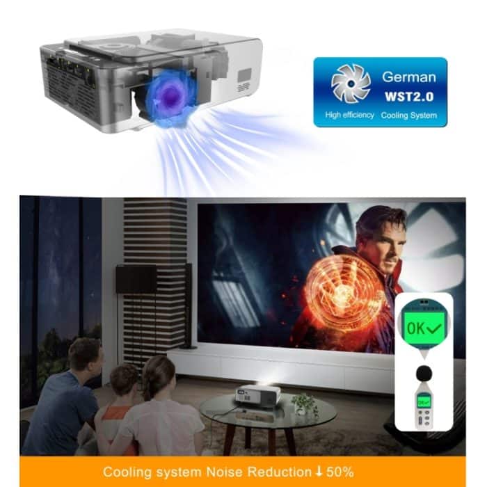 T6 2000ANSI Lumen 1080P LCD Mini-Theaterprojektor, Telefonversion, EU-Stecker, Phone Version EU Plug – Bild 5