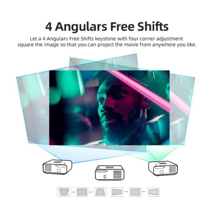 AUN U001 4K 18000 Lumen tragbarer Heimkino-LED-HD-Digitalprojektor, US Plug, UK Plug, AU Plug – Bild 8