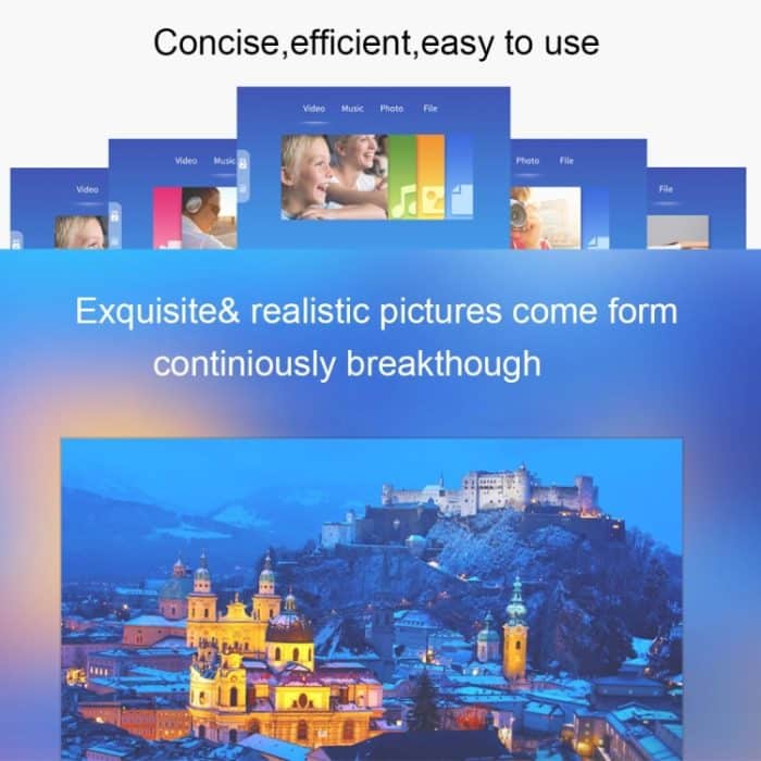 YG-300 0,8-2M 24-60 Zoll 400-600 Lumen LED-Projektor HD-Heimkino mit 3-in-1-Videokonvertierungskabel und Fernbedienung, Größe: 12,6 x 8,6 x 4,6 cm, EU-Stecker – Bild 13