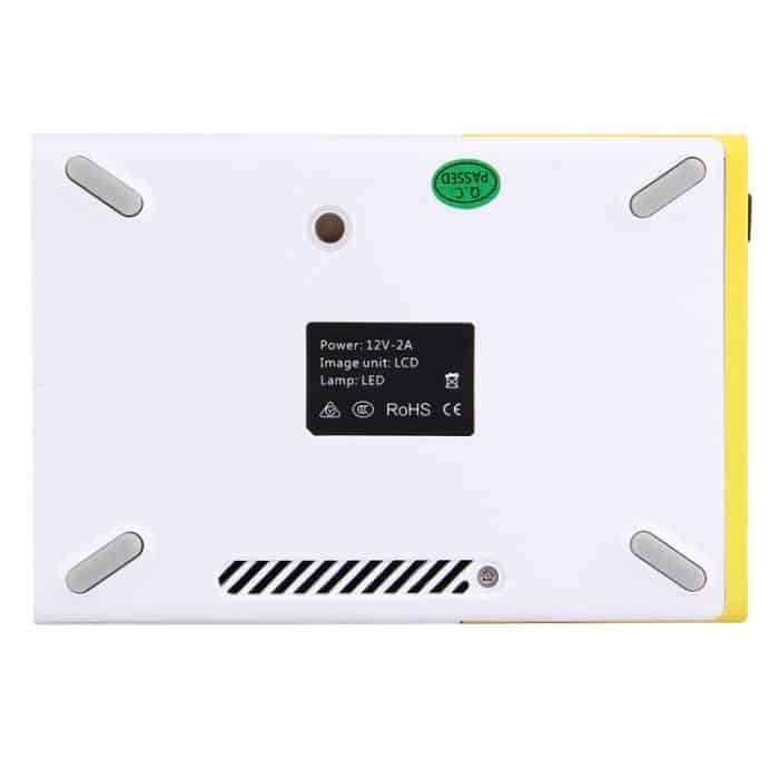 YG-300 0,8-2M 24-60 Zoll 400-600 Lumen LED-Projektor HD-Heimkino mit 3-in-1-Videokonvertierungskabel und Fernbedienung, Größe: 12,6 x 8,6 x 4,6 cm, EU-Stecker – Bild 3