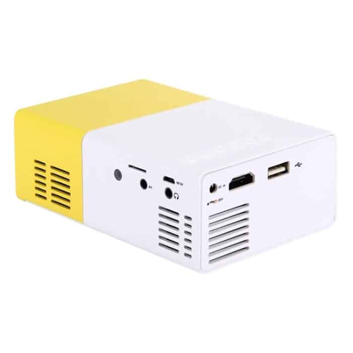 YG-300 0,8-2M 24-60 Zoll 400-600 Lumen LED-Projektor HD-Heimkino mit 3-in-1-Videokonvertierungskabel und Fernbedienung, Größe: 12,6 x 8,6 x 4,6 cm, EU-Stecker – Bild 5