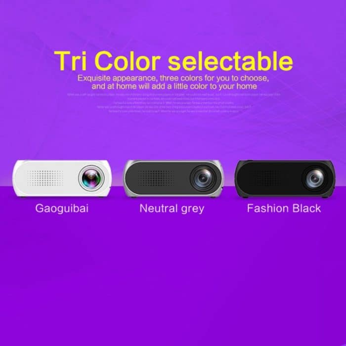 YG320 320*240 Mini-LED-Projektor Heimkino, unterstützt HDMI & AV & SD & USB, YG320 Black, YG320 Silver, YG320 White – Bild 3