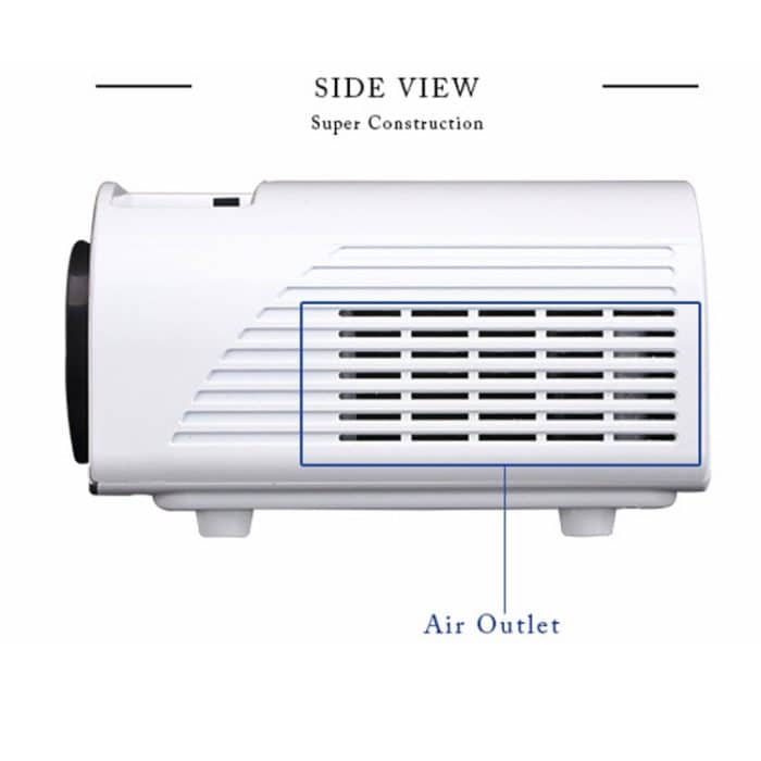 RD-805B 960 * 640 1200 Lumen tragbarer Mini-LED-Heimkinoprojektor mit Fernbedienung, unterstützt USB + VGA + HDMI + AV + TV, RD-805B Standard Version Black, RD-805B Standard Version White – Bild 5