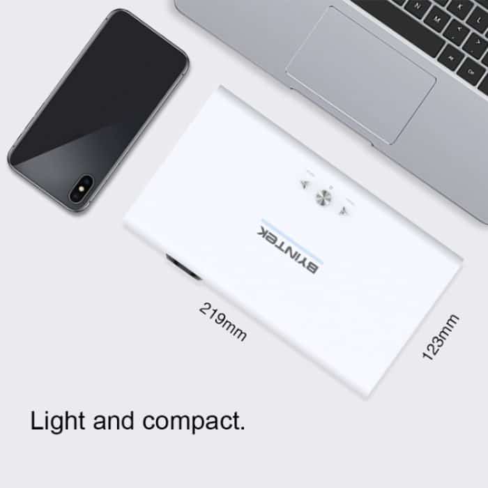 TOUMEI V6 3800 Lumen Android 6.0 3D Smart DLP-Projektor, 2 GB + 32 GB, unterstützt Dualband-WLAN / Bluetooth / HDMI / TF-Karte / RJ45 – Bild 9