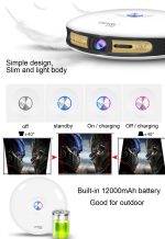 CACACOL ITC-DO8 220LM WiFi Smart 1280 * 800 DLP DMD LED tragbarer Projektor mit Fernbedienung, Android 6.1, MSD6A628 Quad Core, 2 GB RAM, 32 GB ROM, WiFi, BT, HDMI, ohne Stativhalter – Bild 14