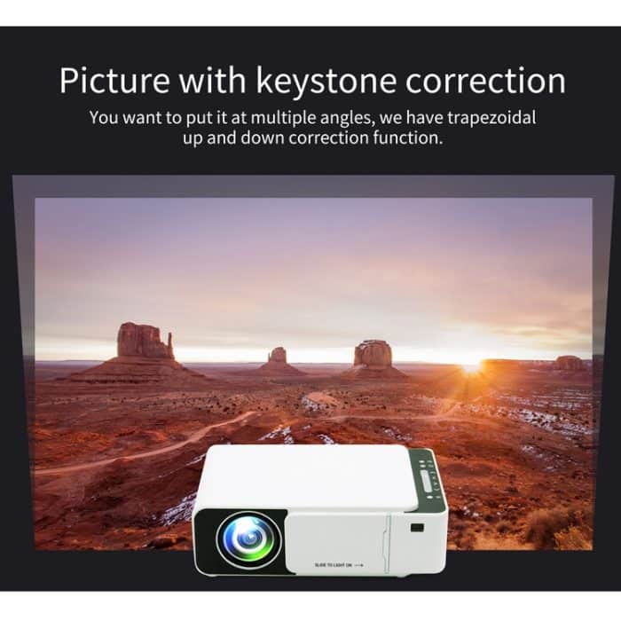 T5 100Ani Lumen 1024x600 LED + LCD-Technologie Smart Projector, Unterstützung HDMI / SD-Karte / 2 x USB / Audio 3,5 mm, gleiche Bildschirmversion – Bild 5