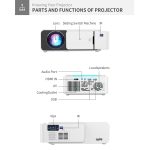 T5 100Ani Lumen 1024x600 LED + LCD-Technologie Smart Projector, Unterstützung HDMI / SD-Karte / 2 x USB / Audio 3,5 mm, gleiche Bildschirmversion – Bild 9