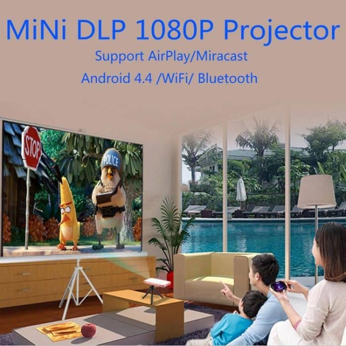 Wejoy DL-S6+ 1000 Lumen 854x480 Smart Mini Projektor, RK3128 CPU, 1GB+32GB, Android 4.4, Bluetooth, WLAN, HDMI, DL-S6+/Rose Gold – Bild 15