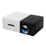YG300 400LM tragbarer Mini-Heimkino-LED-Projektor mit Fernbedienung, unterstützt HDMI, AV, SD, USB-Schnittstellen, (eingebauter 1300-mAh-Lithium-Akku)