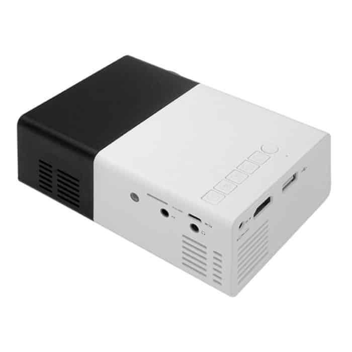 YG300 400LM tragbarer Mini-Heimkino-LED-Projektor mit Fernbedienung, unterstützt HDMI, AV, SD, USB-Schnittstellen, (eingebauter 1300-mAh-Lithium-Akku) – Bild 5