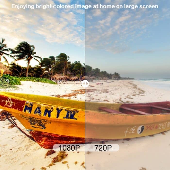 Cheerlux C9 2800 Lumen 1920x1080P HD Smart-Projektor mit gleichem Bildschirm, unterstützt HDMI x 2 / USB x 2 / VGA / AV, C9 Same Screen – Bild 3