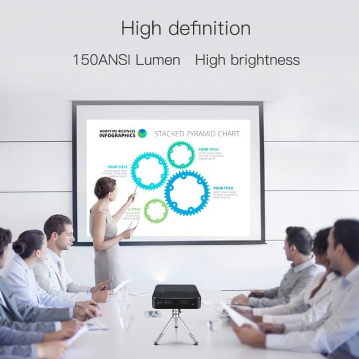 D13 2 + 16G 854 x 480 Android 7.1.2 Mini-Taschenprojektor 4K DLP-Smart-Handheld-LED-WIFI-Heimkino-Projektor, unterstützt USB / TF / HDMI – Bild 7