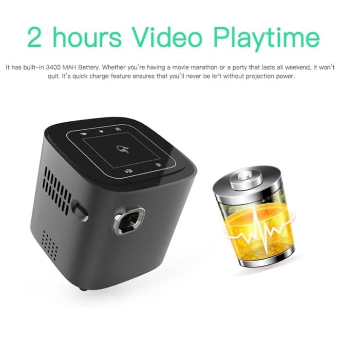 WEJOY S12 50 ANSI Lumen 1920x1080P Android 7.1 HD Bluetooth 4.1 WiFi Smart 3D-Projektor, 1 GB + 32 GB – Bild 4