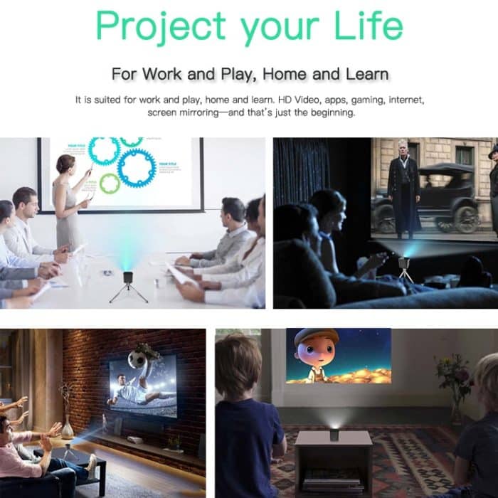 WEJOY S12 50 ANSI Lumen 1920x1080P Android 7.1 HD Bluetooth 4.1 WiFi Smart 3D-Projektor, 1 GB + 32 GB – Bild 6