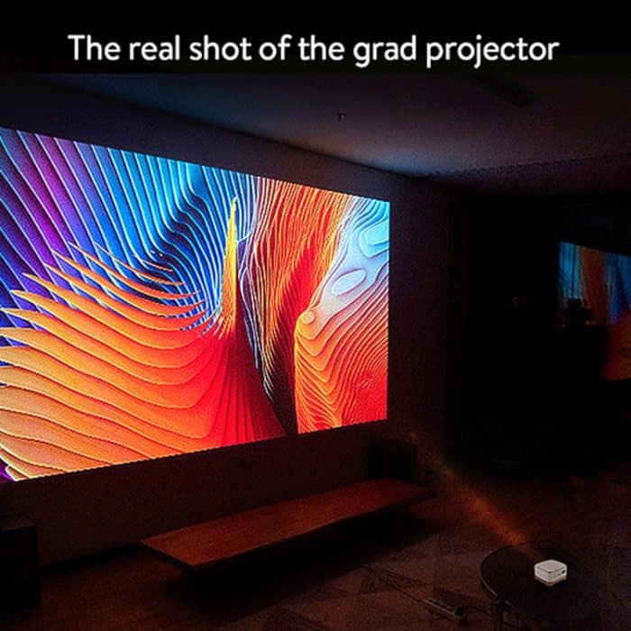 P07-D Mini 50 Lumen Android Heimkino Bluetooth LED-Projektor mit Fernbedienung, Unterstützung Micro SD & Micro USB & WiFi & Audio Out – Bild 12