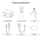 P07-D Mini 50 Lumen Android Heimkino Bluetooth LED-Projektor mit Fernbedienung, Unterstützung Micro SD & Micro USB & WiFi & Audio Out – Bild 15