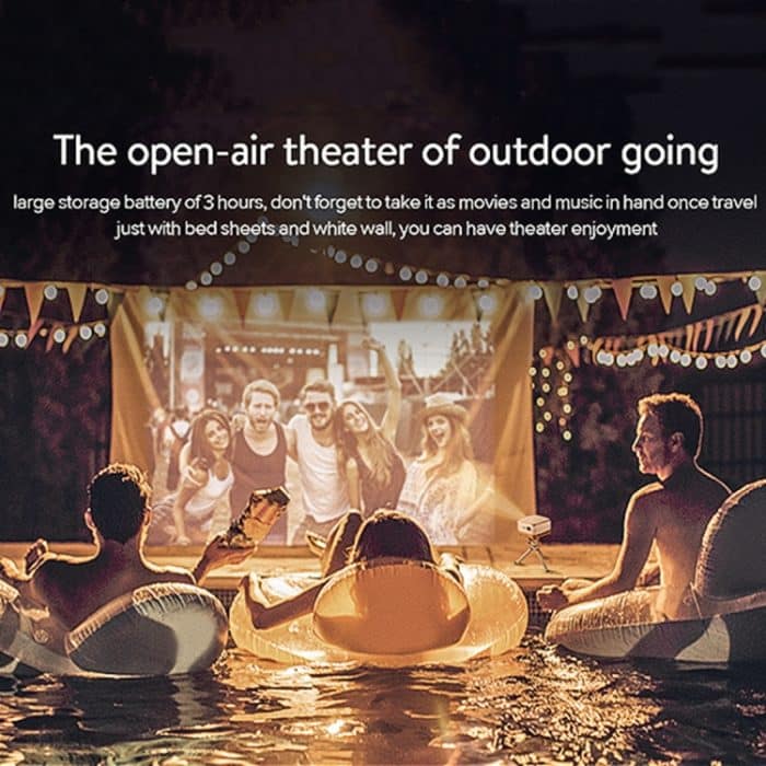 P07-D Mini 50 Lumen Android Heimkino Bluetooth LED-Projektor mit Fernbedienung, Unterstützung Micro SD & Micro USB & WiFi & Audio Out – Bild 7