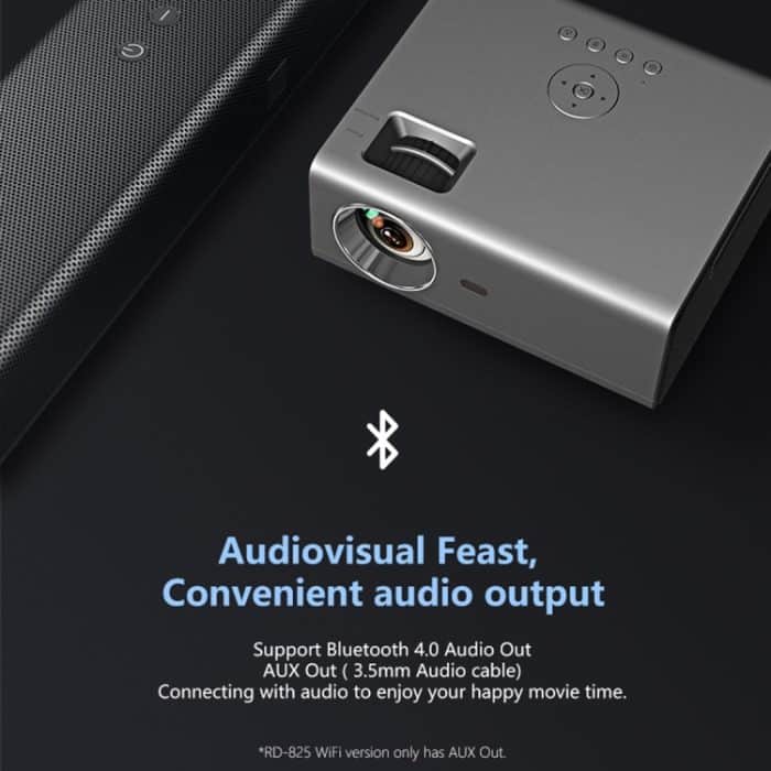 RD825 1280x720 2200LM Mini-LED-Projektor Heimkino, unterstützt HDMI & AV & VGA & USB, allgemeine Version, General Version – Bild 10