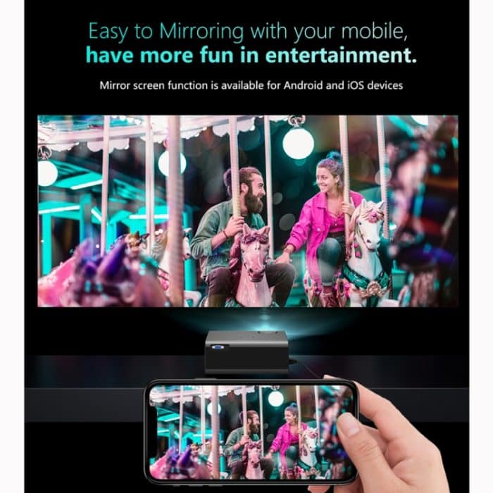 RD825 1280x720 2200LM Mini-LED-Projektor Heimkino, unterstützt HDMI & AV & VGA & USB, Handy-Version, Mobile Phone Version – Bild 10