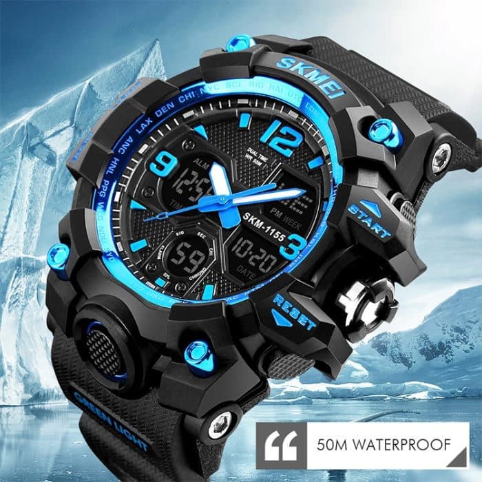 SKMEI 1155B Multifunktionale Herren-Armbanduhr für Outdoor-Sportarten, nachtleuchtend, wasserdicht, großes Zifferblatt – Bild 8