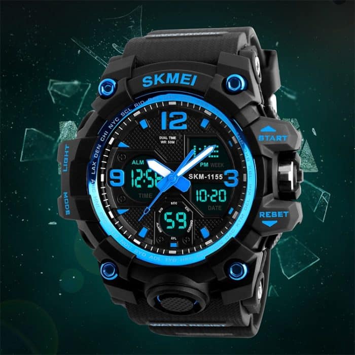 SKMEI 1155B Multifunktionale Herren-Armbanduhr für Outdoor-Sportarten, nachtleuchtend, wasserdicht, großes Zifferblatt – Bild 9
