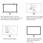 Faltender Milchseide-Polyester-Projektorfolienvorhang, 60 inch (16:9) Projection Area: 133 x 75cm, 60 inch (4:3) Projection Area: 120 x 90cm, 72 inch (16:9) Projection Area: 159 x 90cm, 72 inch (4:3) Projection Area: 146 x 110cm... – Bild 11