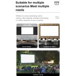 Faltender Milchseide-Polyester-Projektorfolienvorhang, 60 inch (16:9) Projection Area: 133 x 75cm, 60 inch (4:3) Projection Area: 120 x 90cm, 72 inch (16:9) Projection Area: 159 x 90cm, 72 inch (4:3) Projection Area: 146 x 110cm... – Bild 10