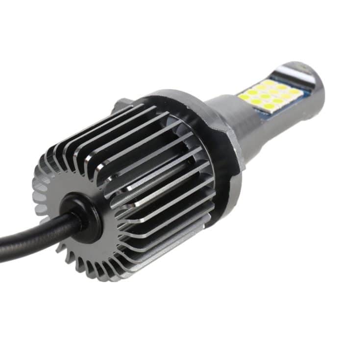 2 Stück DC12–24 V/10,5 W doppelfarbige Auto-Nebelscheinwerfer mit 24 LEDs SMD-3030 und Konstantstrom, Kartonverpackung, 9005, 9006, H3 – Bild 4