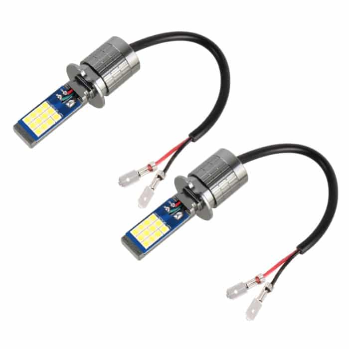 2 Stück DC12–24 V/10,5 W Auto-Nebelscheinwerfer mit 24 LEDs SMD-3030 und Konstantstrom, Kartonverpackung, H3, H11 – Bild 1