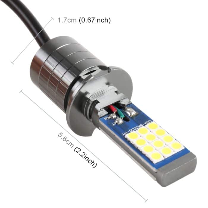 2 Stück DC12–24 V/10,5 W Auto-Nebelscheinwerfer mit 24 LEDs SMD-3030 und Konstantstrom, Kartonverpackung, H3, H11 – Bild 3