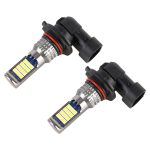 2 Stück DC12–24 V/8,6 W doppelfarbige Auto-Nebelscheinwerfer mit 24 LEDs SMD-3030 und Konstantstrom, Beutelverpackung, 9005, 9006, H11 / H8