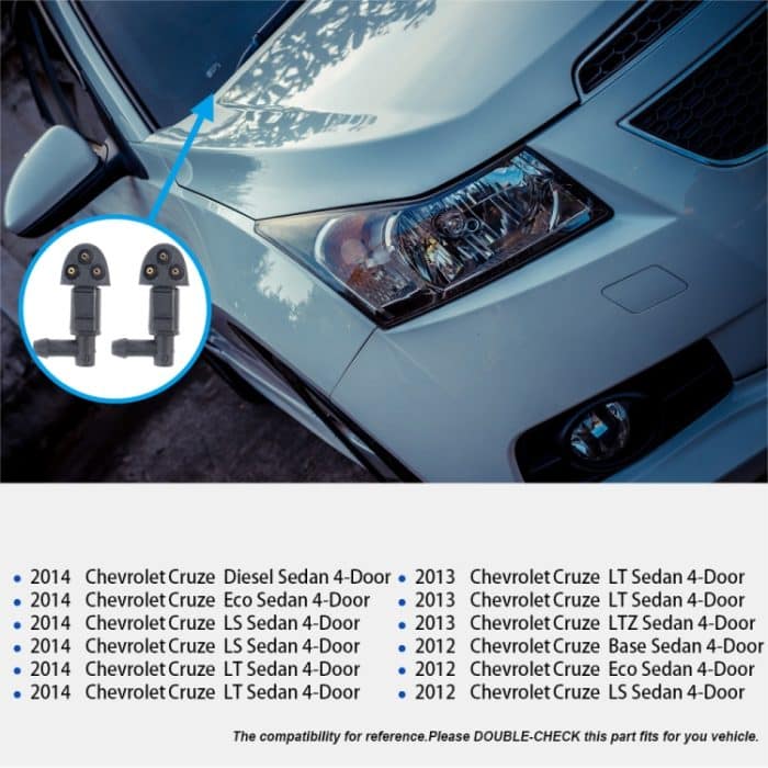 2 PCS Frontscheibenwaschanlage Wischerstrahl Wassersprühdüse 94556605 für Chevrolet Cruze 2009-2014 – Bild 7