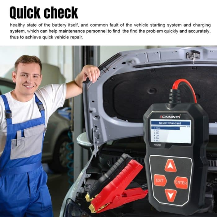 KONNWEI KW208 Auto TFT Farbbildschirm Batterietester Unterstützung 8 Sprachen – Bild 11