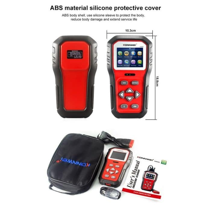 KONNWEI KW860 Auto 2,8-Zoll-TFT-Farbbildschirm Batterietester-Unterstützung 8 Sprachen / I-Schlüsselanalysefunktion – Bild 22