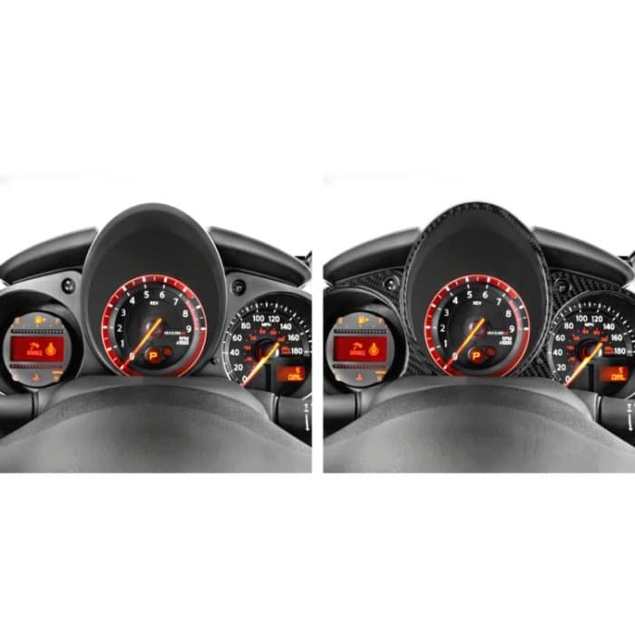 Auto Carbon Fiber Dashboard Panel dekorative Aufkleber für Nissan 370Z Z34 2009-, Links- und Rechtsantrieb Universal – Bild 6