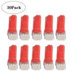 30 PCS T5 1LED SMD-5050 LED-Anzeigelampe für Fahrzeugmodifikation Rotes Licht